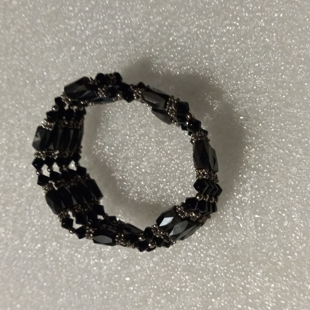 Hematite and Magnetite wrap bracelet